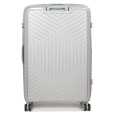 Чемодан большой L полипропилен с расширением  Snowball 20103 77,5×53,5×32,5см 116+17л Серебряный