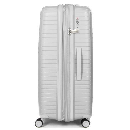 Чемодан большой L полипропилен с расширением  Snowball 20103 77,5×53,5×32,5см 116+17л Серебряный