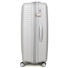 Чемодан большой L полипропилен с расширением  Snowball 20103 77,5×53,5×32,5см 116+17л Серебряный