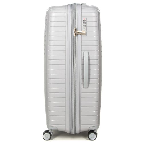 Чемодан большой L полипропилен с расширением  Snowball 20103 77,5×53,5×32,5см 116+17л Серебряный