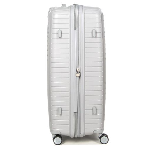 Чемодан большой L полипропилен с расширением  Snowball 20103 77,5×53,5×32,5см 116+17л Серебряный
