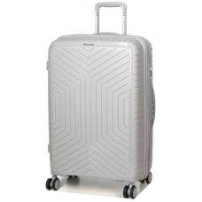 Чемодан средний M полипропилен с расширением Snowball 20103 67,5×47,5×26,5см 71+12л Серебряный