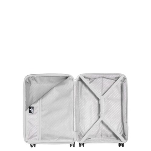 Чемодан средний M полипропилен с расширением Snowball 20103 67,5×47,5×26,5см 71+12л Серебряный