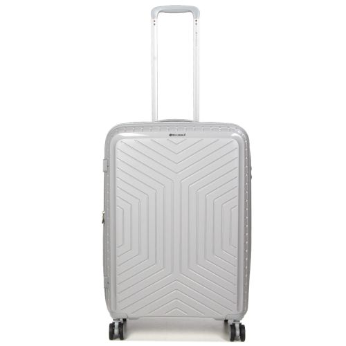 Чемодан средний M полипропилен с расширением Snowball 20103 67,5×47,5×26,5см 71+12л Серебряный