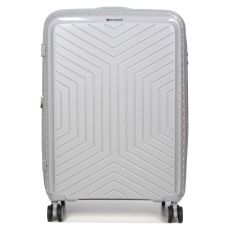 Чемодан средний M полипропилен с расширением Snowball 20103 67,5×47,5×26,5см 71+12л Серебряный