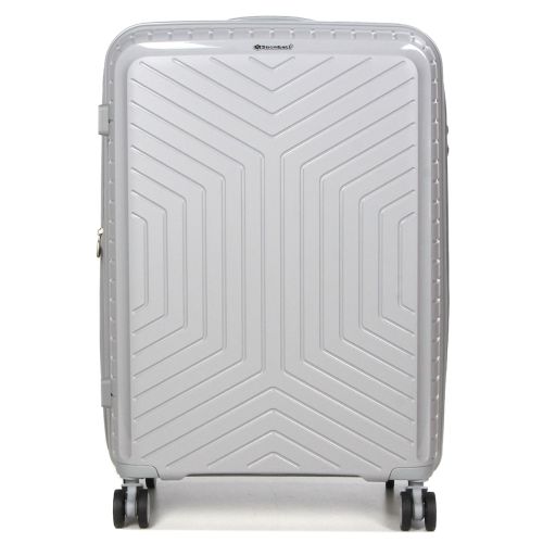 Чемодан средний M полипропилен с расширением Snowball 20103 67,5×47,5×26,5см 71+12л Серебряный