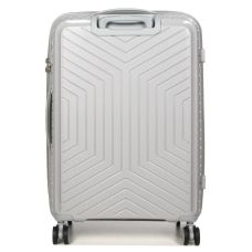 Чемодан средний M полипропилен с расширением Snowball 20103 67,5×47,5×26,5см 71+12л Серебряный