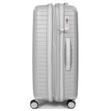 Чемодан средний M полипропилен с расширением Snowball 20103 67,5×47,5×26,5см 71+12л Серебряный