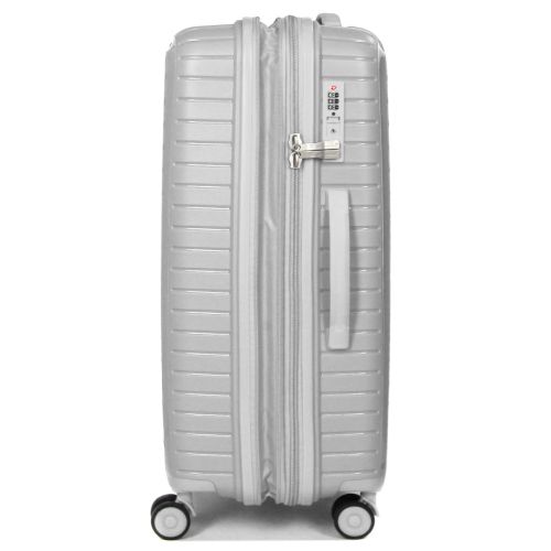 Чемодан средний M полипропилен с расширением Snowball 20103 67,5×47,5×26,5см 71+12л Серебряный