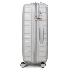 Чемодан средний M полипропилен с расширением Snowball 20103 67,5×47,5×26,5см 71+12л Серебряный