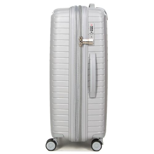 Чемодан средний M полипропилен с расширением Snowball 20103 67,5×47,5×26,5см 71+12л Серебряный