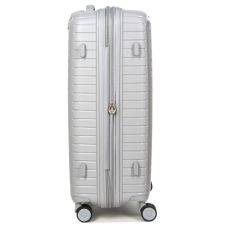 Чемодан средний M полипропилен с расширением Snowball 20103 67,5×47,5×26,5см 71+12л Серебряный