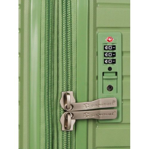 Чемодан средний M полипропилен с расширением Snowball 20103 67,5×47,5×26,5см 71+12л Зеленый