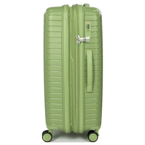 Чемодан средний M полипропилен с расширением Snowball 20103 67,5×47,5×26,5см 71+12л Зеленый
