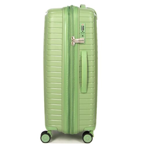 Чемодан средний M полипропилен с расширением Snowball 20103 67,5×47,5×26,5см 71+12л Зеленый