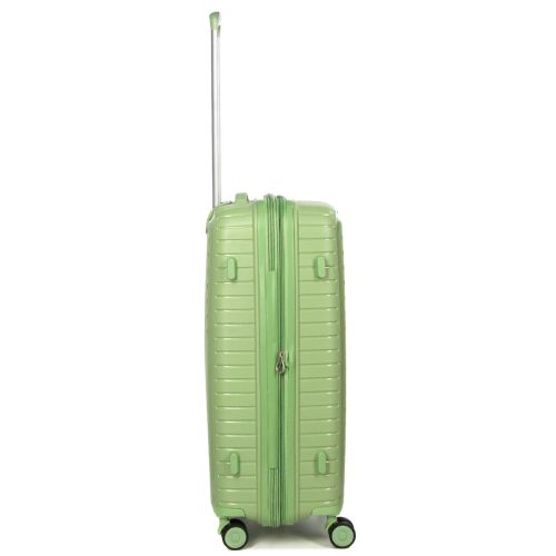 Чемодан средний M полипропилен с расширением Snowball 20103 67,5×47,5×26,5см 71+12л Зеленый