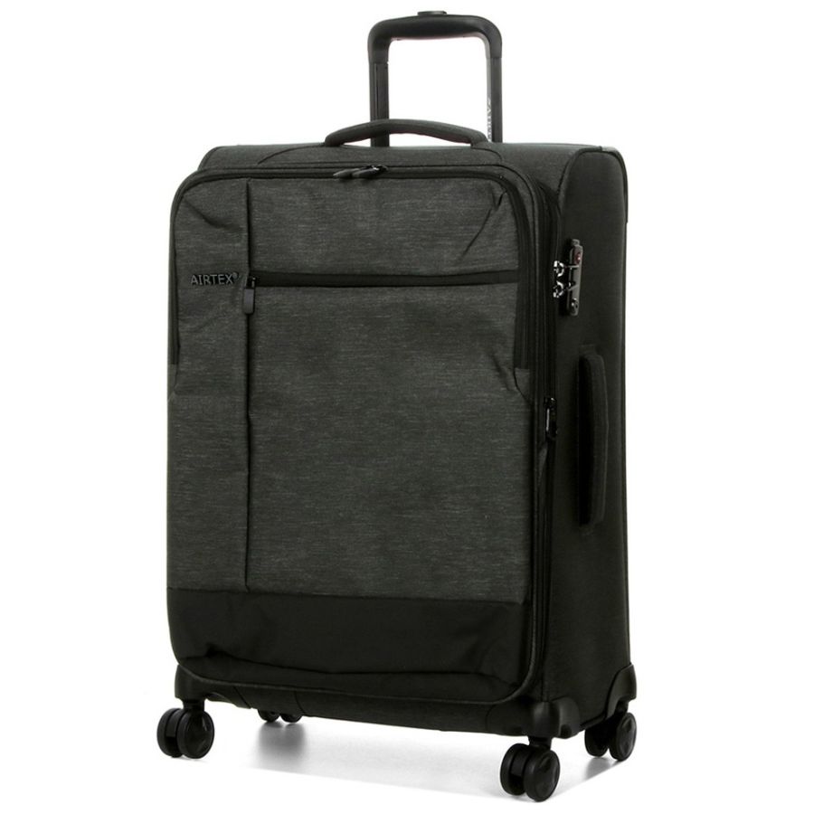 Чемодан средний М тканевый Airtex 6659 66x44x59см 85л Серый