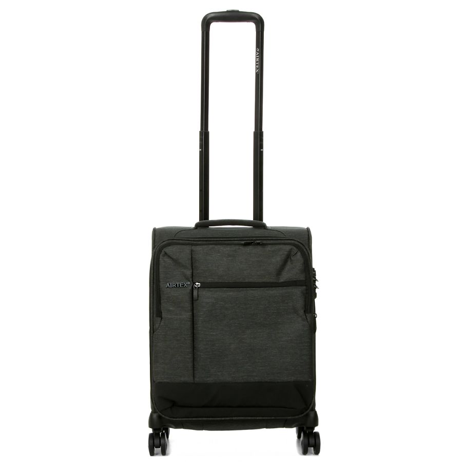 Чемодан маленький S тканевый Airtex 6659 54x40x23см 50л Серый