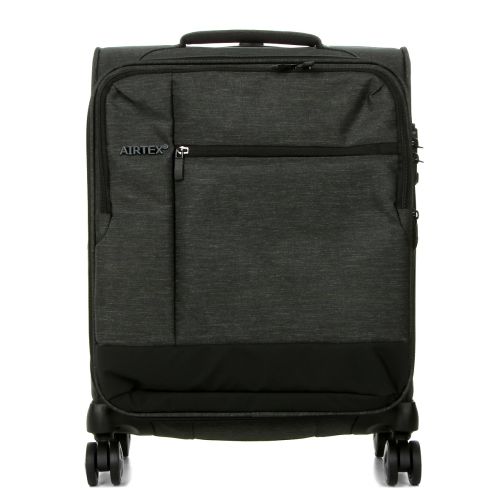 Чемодан маленький S тканевый Airtex 6659 54x40x23см 50л Серый