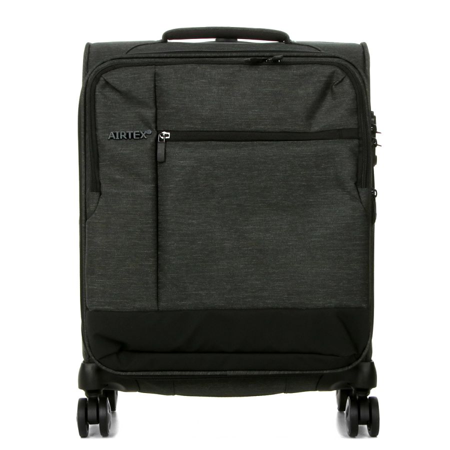 Чемодан маленький S тканевый Airtex 6659 54x40x23см 50л Серый