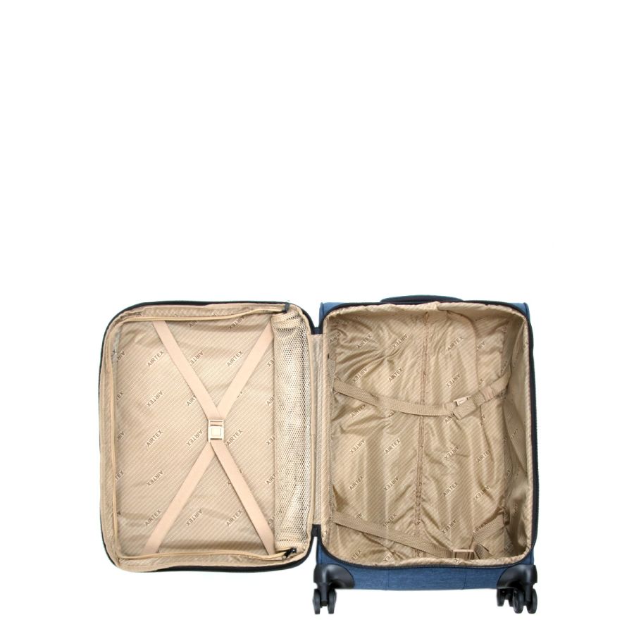 Чемодан средний М тканевый Airtex 6659 66x44x59см 85л Синий