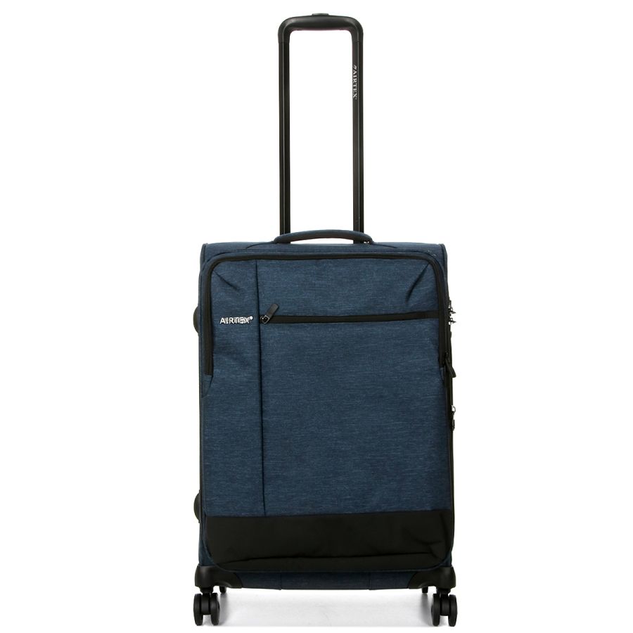 Чемодан средний М тканевый Airtex 6659 66x44x59см 85л Синий