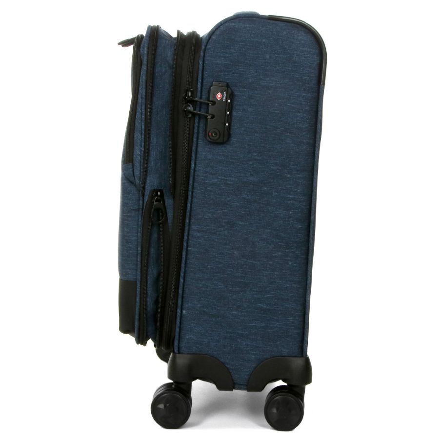 Чемодан маленький S тканевый Airtex 6659 54x40x23см 50л Синий