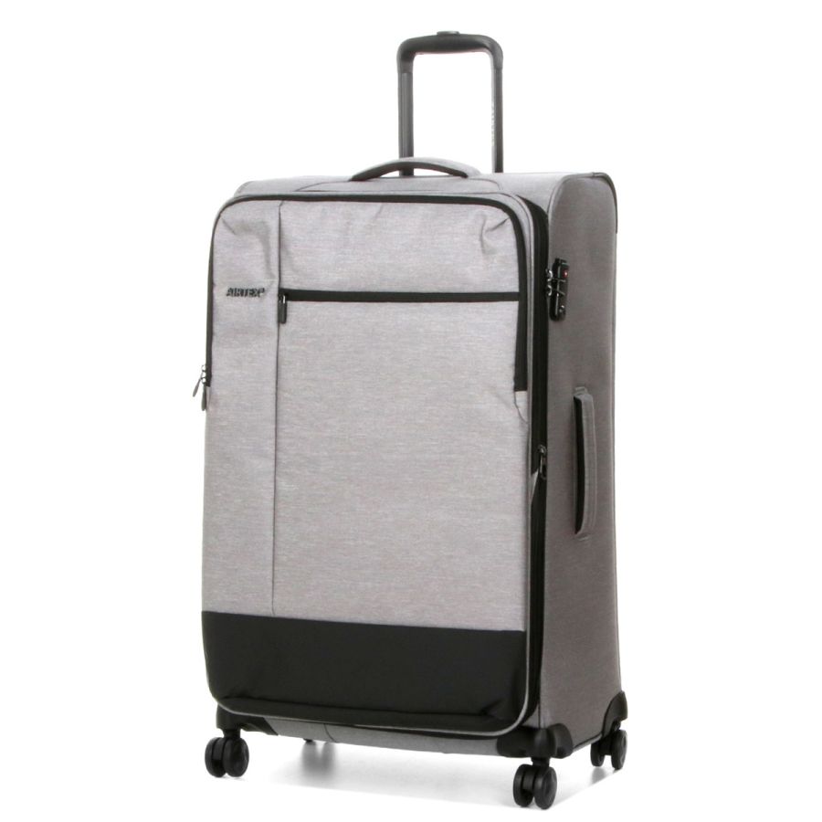 Чемодан большой L тканевый Airtex 6659 79x48x32см 121л Серебряный