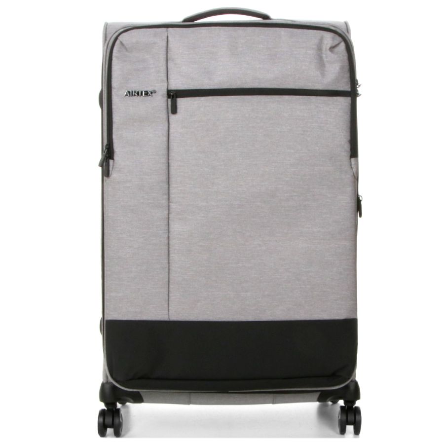 Чемодан большой L тканевый Airtex 6659 79x48x32см 121л Серебряный
