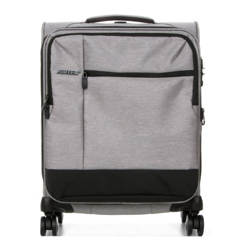 Чемодан маленький S тканевый Airtex 6659 54x40x23см 50л Серебряный