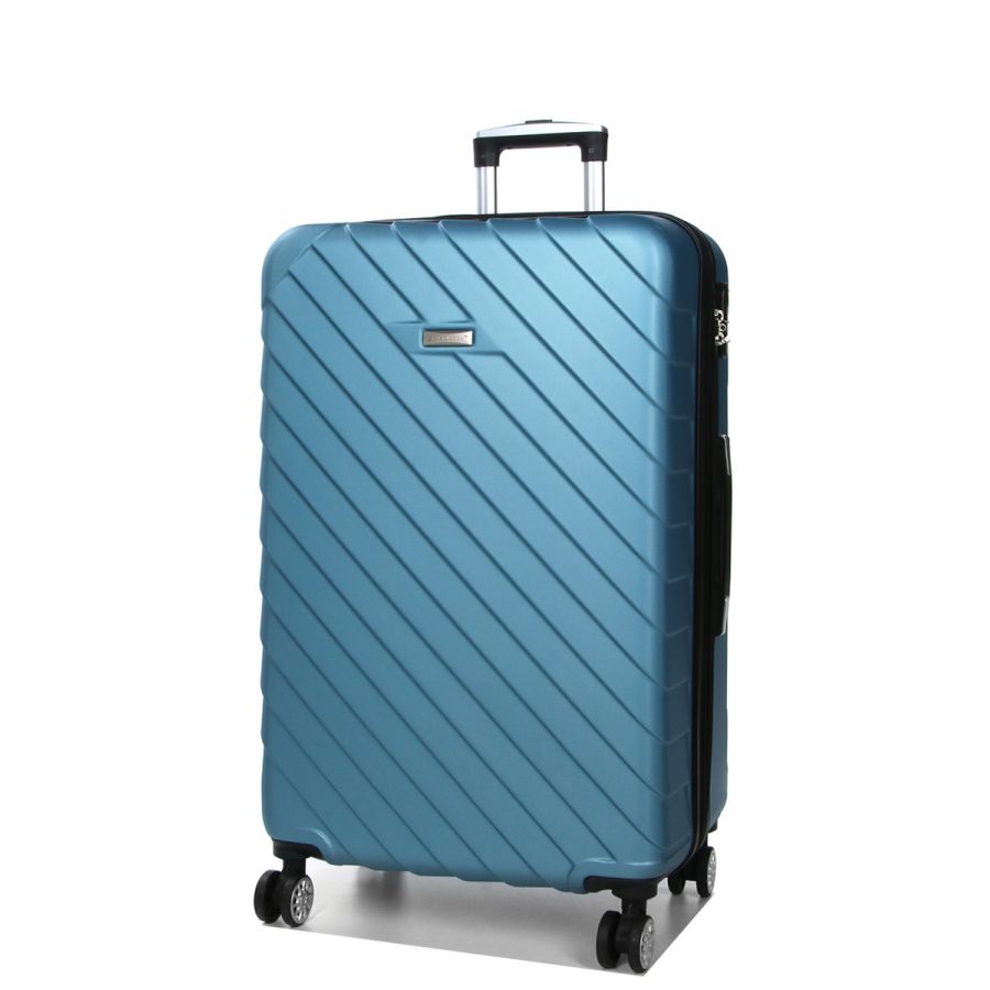 Чемодан большой L ABS-пластик Madisson Snowball 03403 78х52х32см 103+17л Голубой