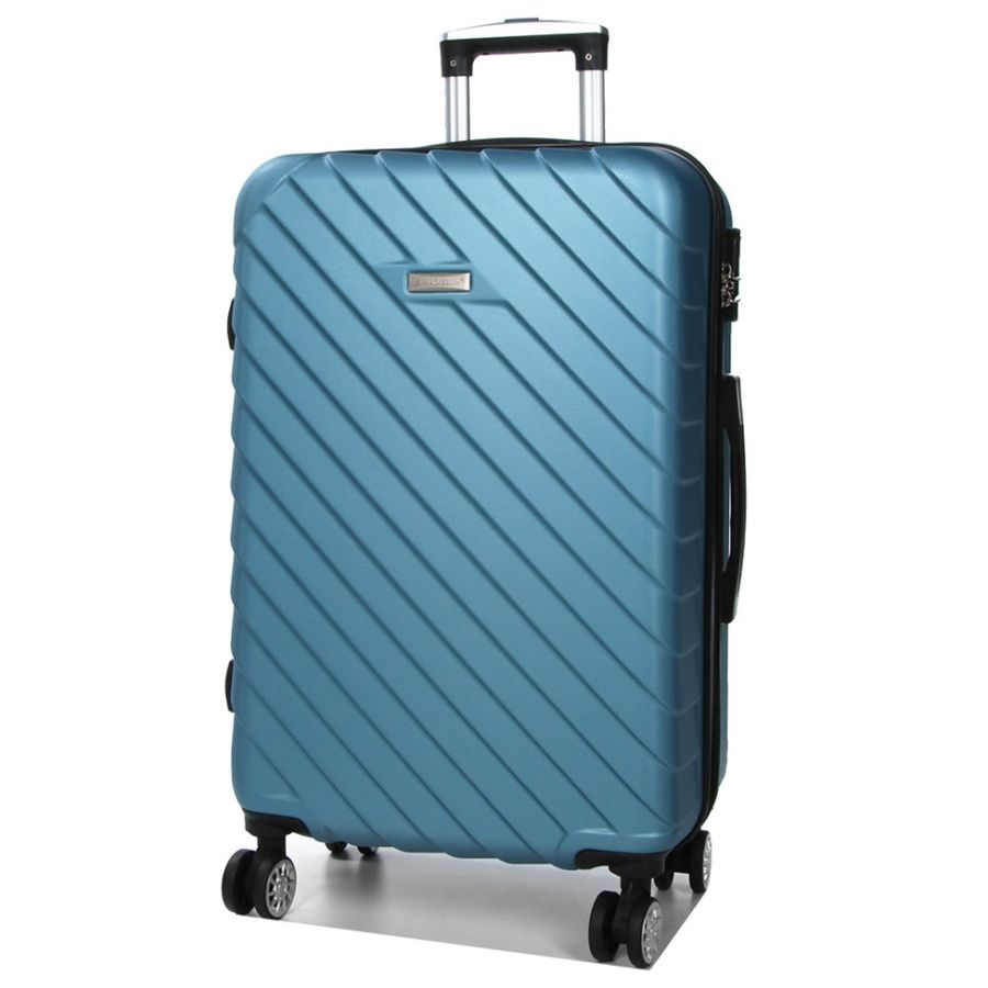 Чемодан средний M ABS-пластик Madisson Snowball 03403 68х44х27см 68+13л Голубой