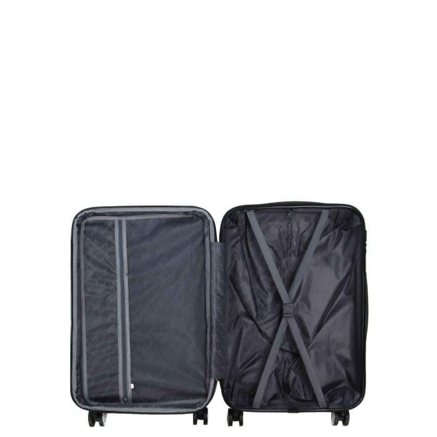 Чемодан средний M ABS-пластик Madisson Snowball 03403 68х44х27см 68+13л Голубой