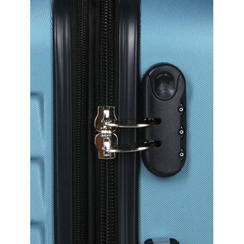 Чемодан средний M ABS-пластик Madisson Snowball 03403 68х44х27см 68+13л Голубой