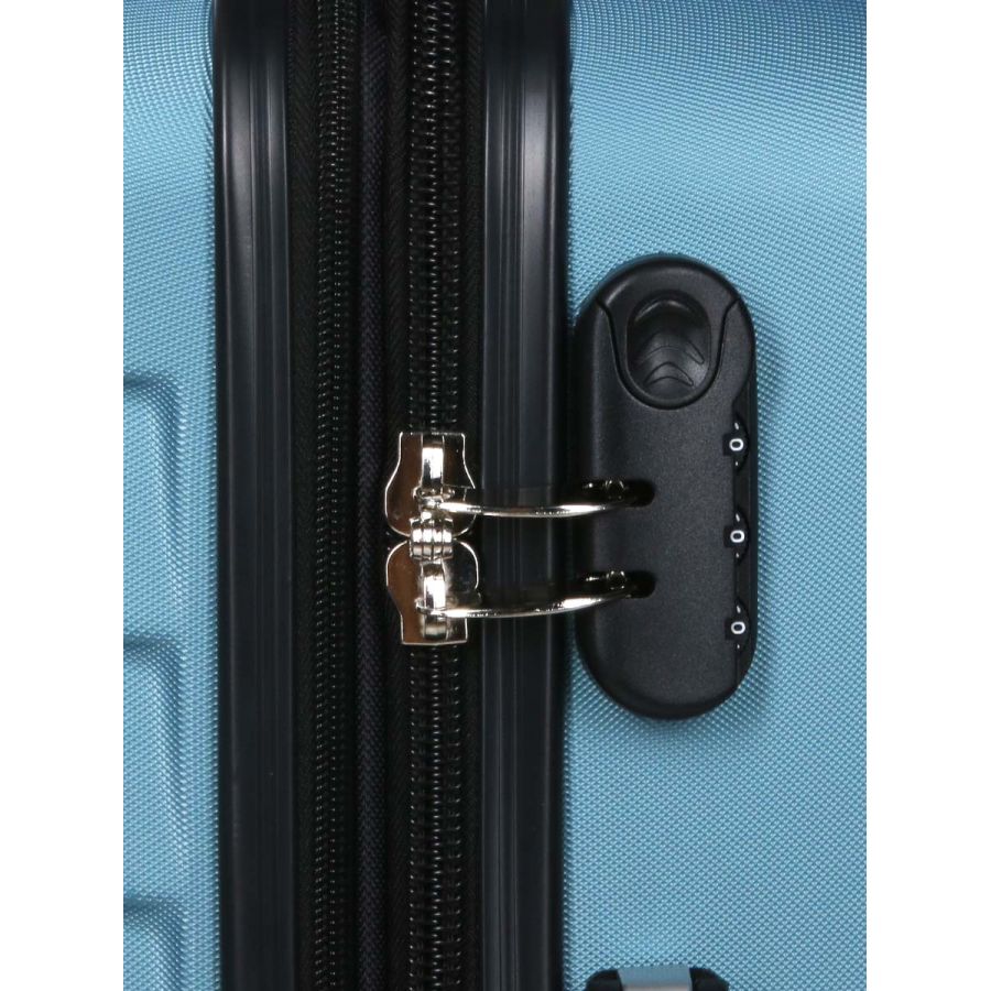 Чемодан средний M ABS-пластик Madisson Snowball 03403 68х44х27см 68+13л Голубой