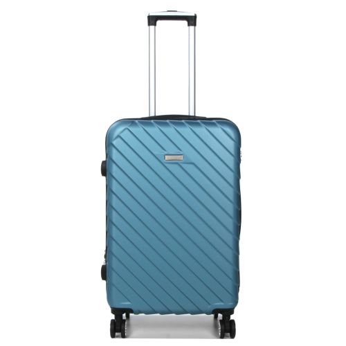 Чемодан средний M ABS-пластик Madisson Snowball 03403 68х44х27см 68+13л Голубой