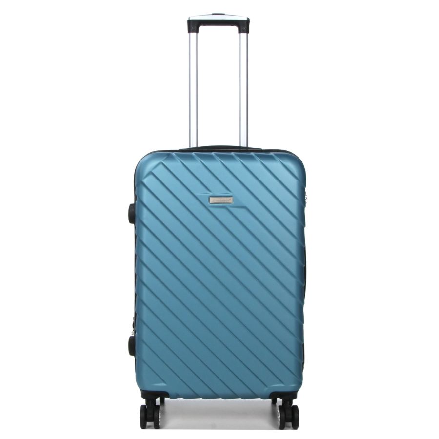 Чемодан средний M ABS-пластик Madisson Snowball 03403 68х44х27см 68+13л Голубой