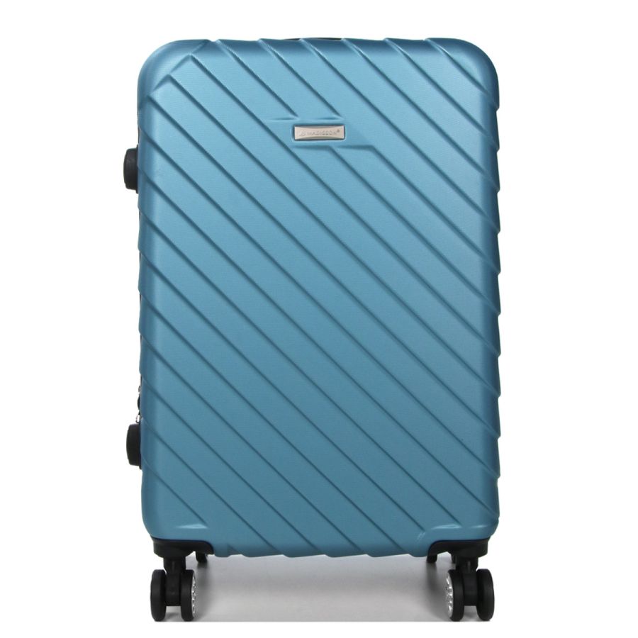 Чемодан средний M ABS-пластик Madisson Snowball 03403 68х44х27см 68+13л Голубой