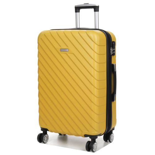 Чемодан средний M ABS-пластик Madisson Snowball 03403 68х44х27см 68+13л Желтый