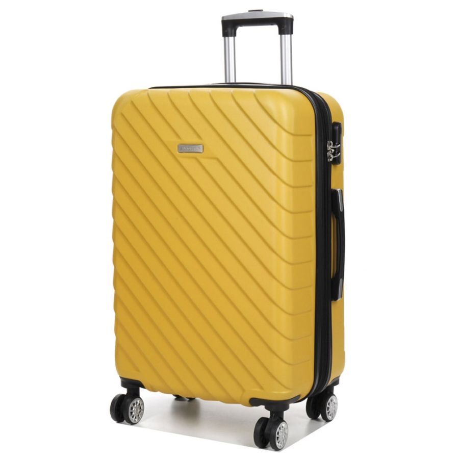 Чемодан средний M ABS-пластик Madisson Snowball 03403 68х44х27см 68+13л Желтый