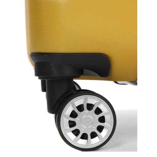 Чемодан средний M ABS-пластик Madisson Snowball 03403 68х44х27см 68+13л Желтый