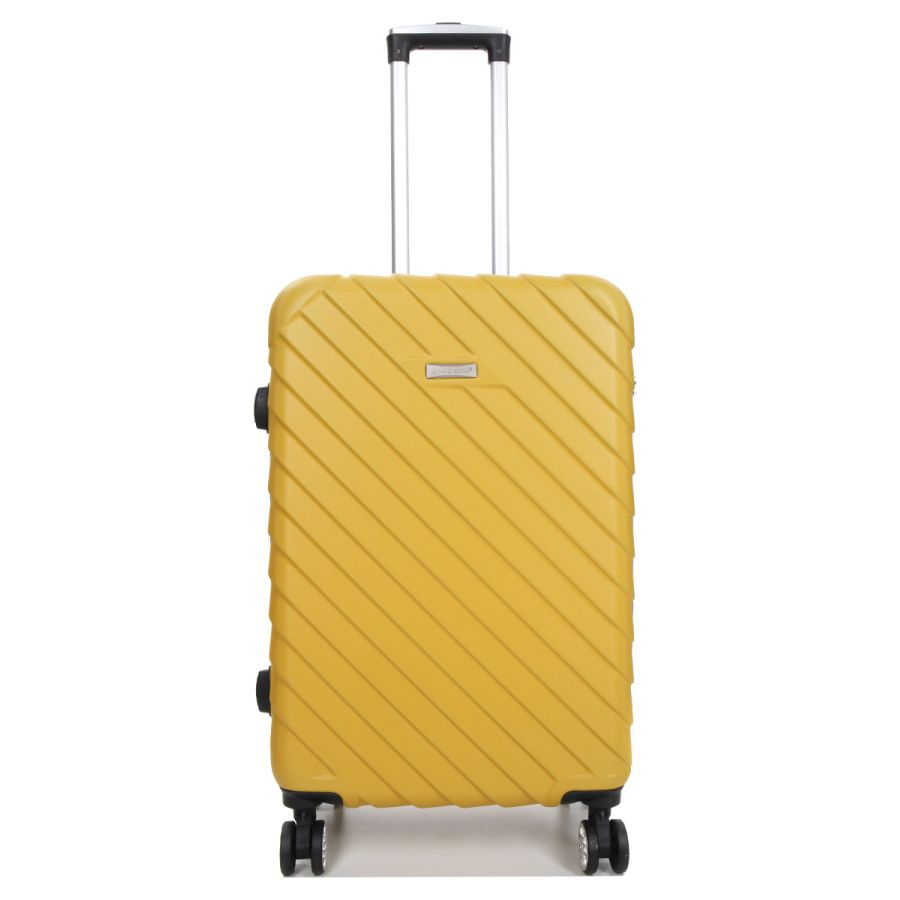 Чемодан средний M ABS-пластик Madisson Snowball 03403 68х44х27см 68+13л Желтый