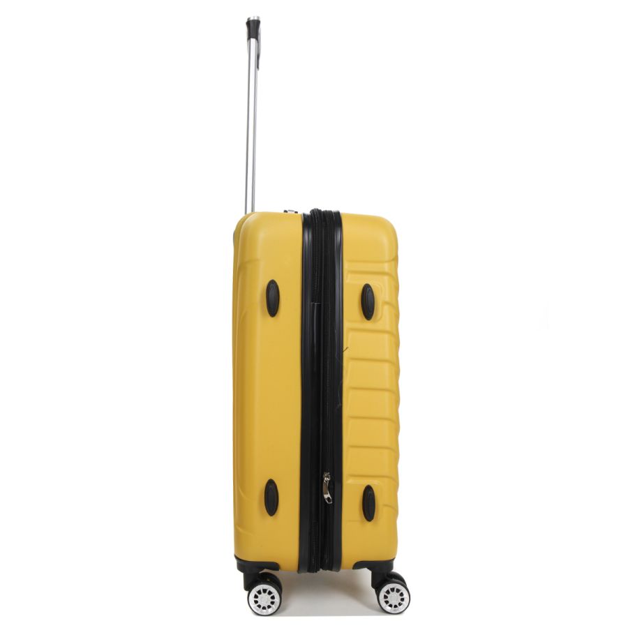 Чемодан средний M ABS-пластик Madisson Snowball 03403 68х44х27см 68+13л Желтый