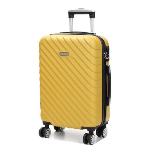 Чемодан маленький S ABS-пластик Madisson Snowball 03403 58х38х23см 35л Желтый