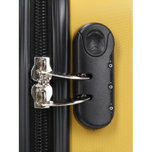 Чемодан маленький S ABS-пластик Madisson Snowball 03403 58х38х23см 35л Желтый