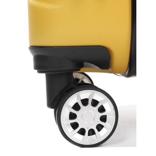 Чемодан маленький S ABS-пластик Madisson Snowball 03403 58х38х23см 35л Желтый