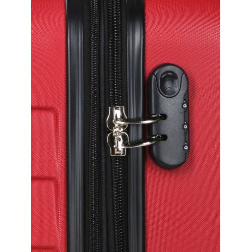 Чемодан большой L ABS-пластик Madisson Snowball 03403 78х52х32см 103+17л Красный