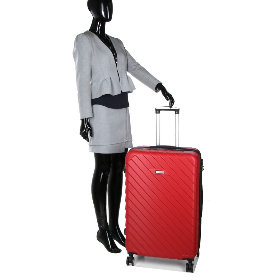 Чемодан большой L ABS-пластик Madisson Snowball 03403 78х52х32см 103+17л Красный