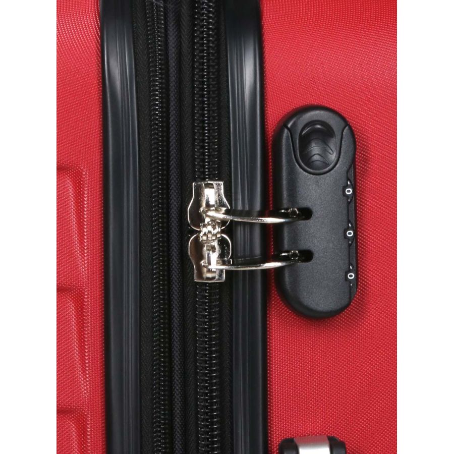 Чемодан средний M ABS-пластик Madisson Snowball 03403 68х44х27см 68+13л Красный