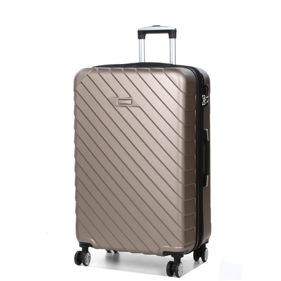 Чемодан большой L ABS-пластик Madisson Snowball 03403 78х52х32см 103+17л Шампань